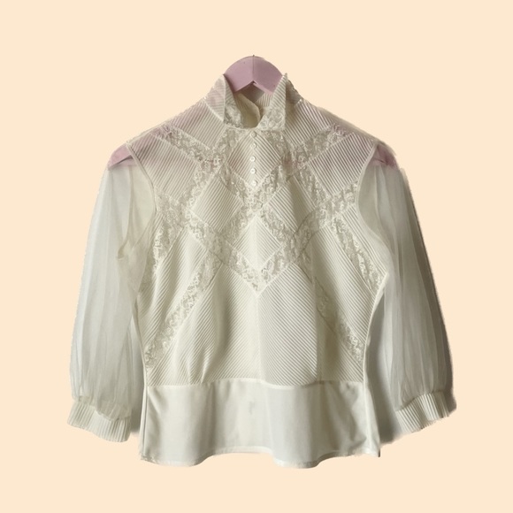 Tops - Vintage Lace Blouse
